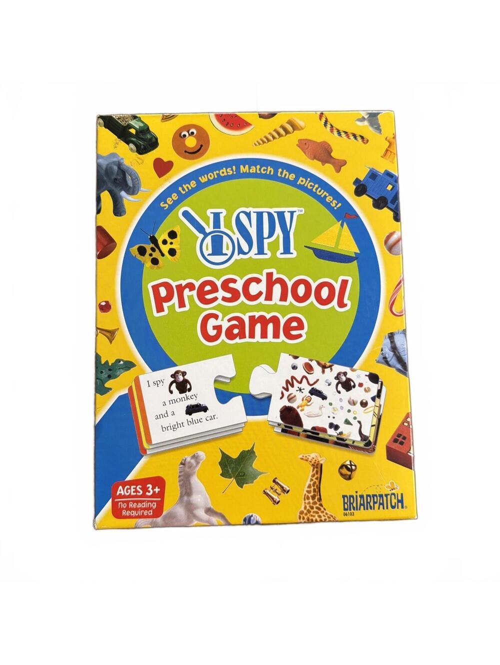 I Spy Preschool Game Scholastic  1-4 Players Complete Briarpatch Games